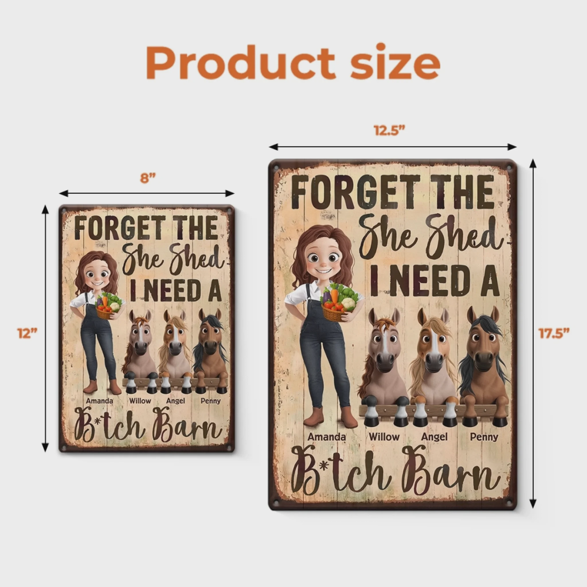 Custom Home Decor Metal Sign - Personalized Birthday Gifts For Men And Women, Horse Lovers