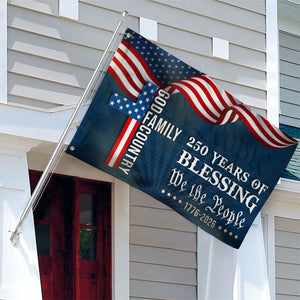 We The People American Flag, 250 Years Blessing 1776 2026 Grommet Flag