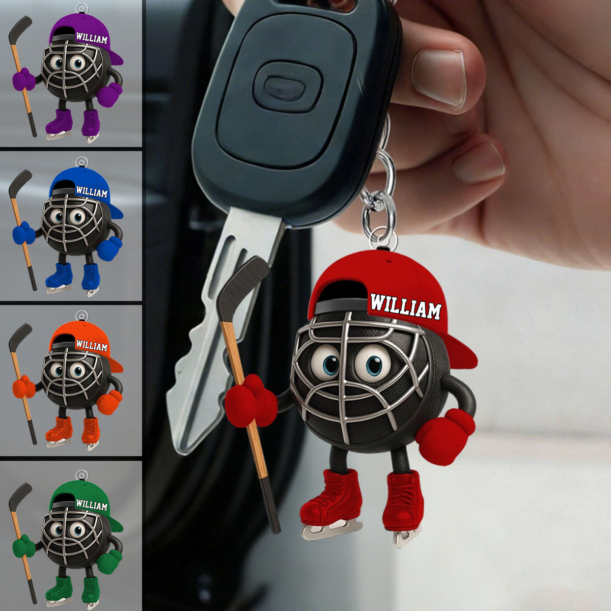 Personalized Hockey Acrylic Keychain Gift For Hockey Lovers