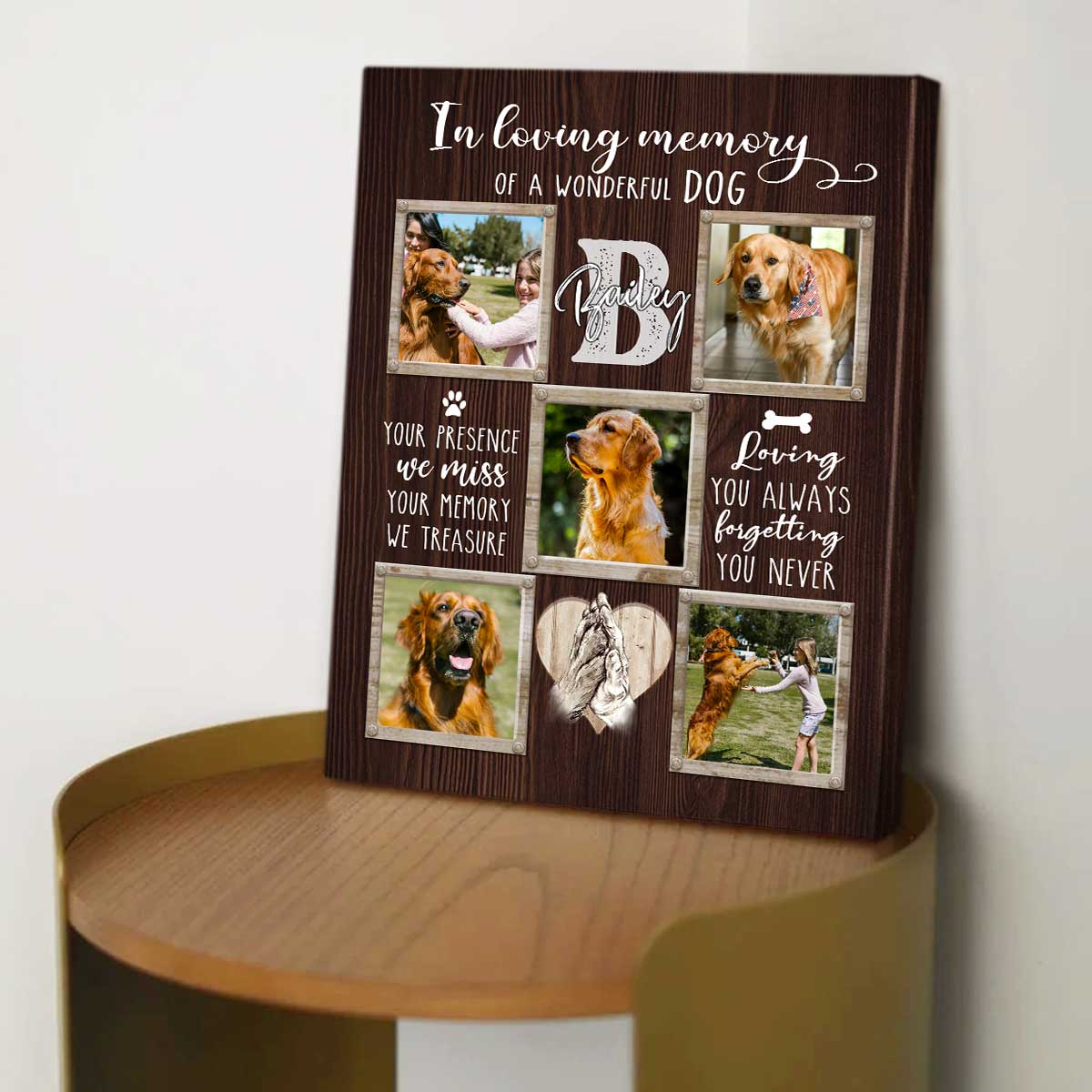 In Loving Memory - Dog Memorial Personalized Canvas Gift For Dog/Pet Lover