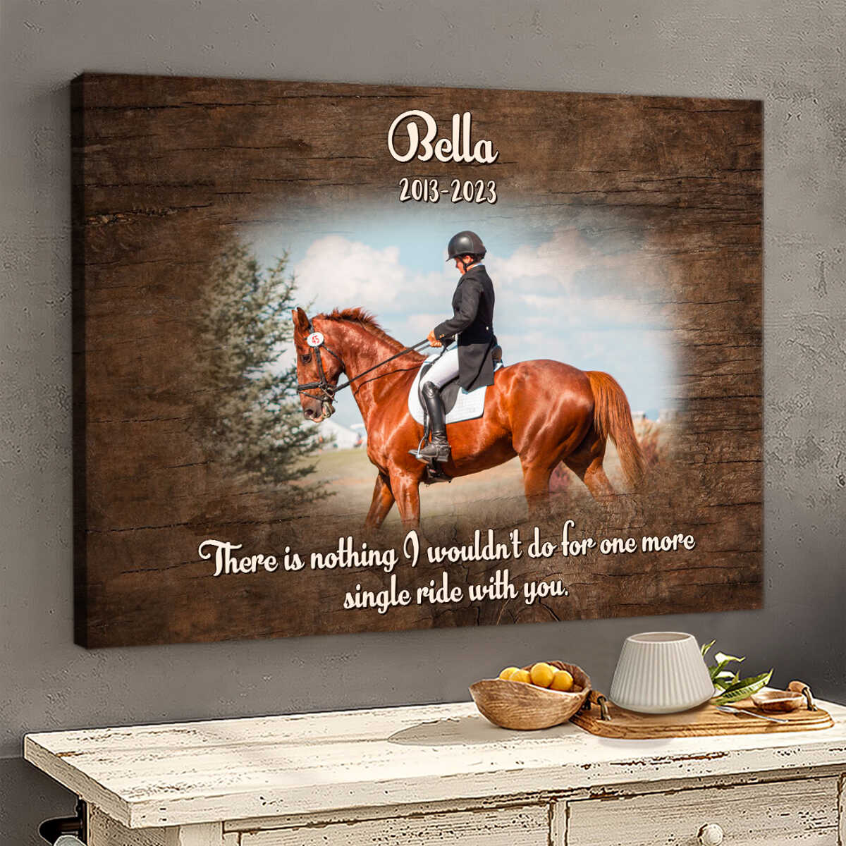 In Loving Memory-Personalized Horse Memorial Canvas/Poster