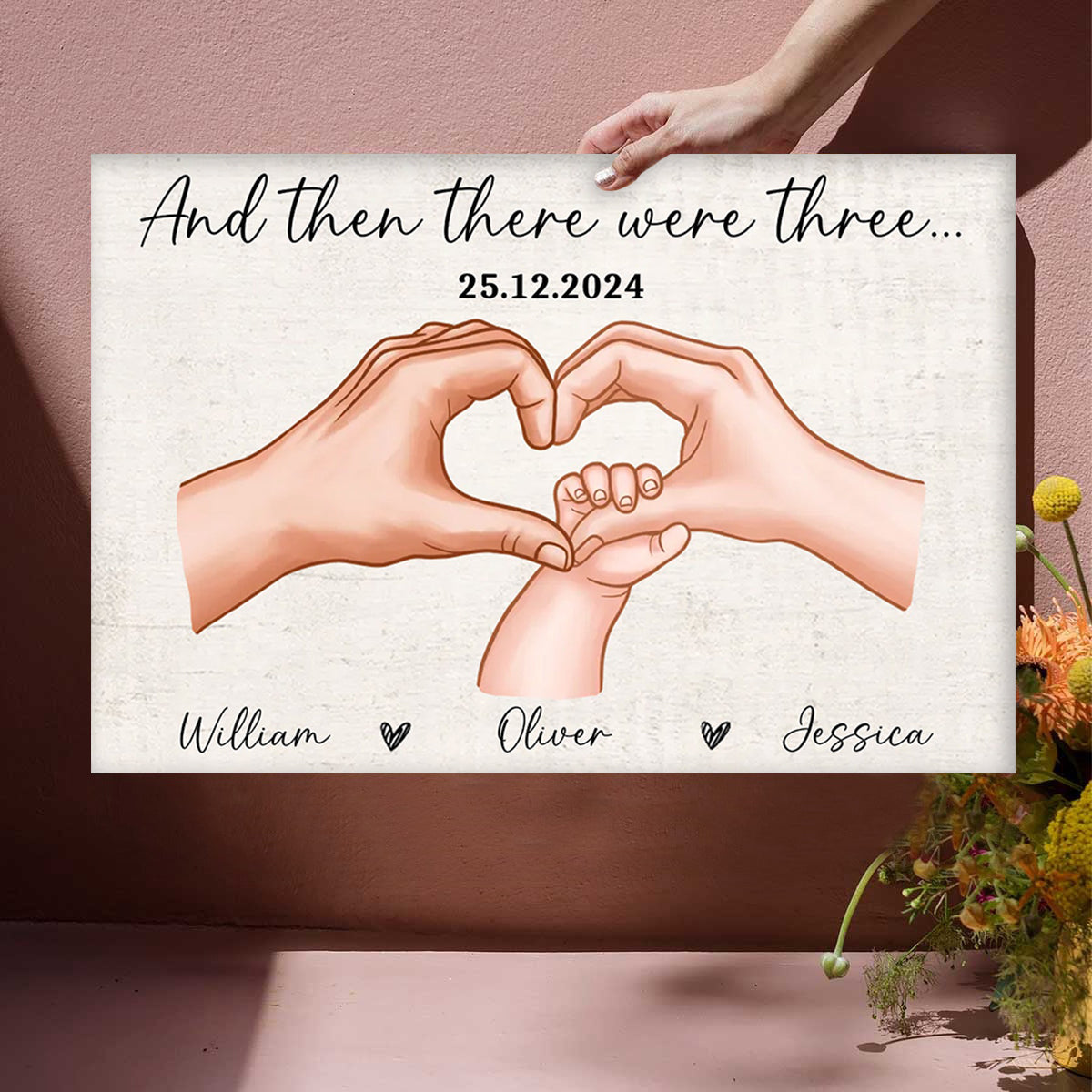 Personalized First-Time Parents Canvas: A Tribute to Love, Celebrating a Special Moment