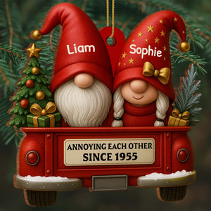 Annoying Each Other Since, Couples And Vintage Truck Personalized Ornament