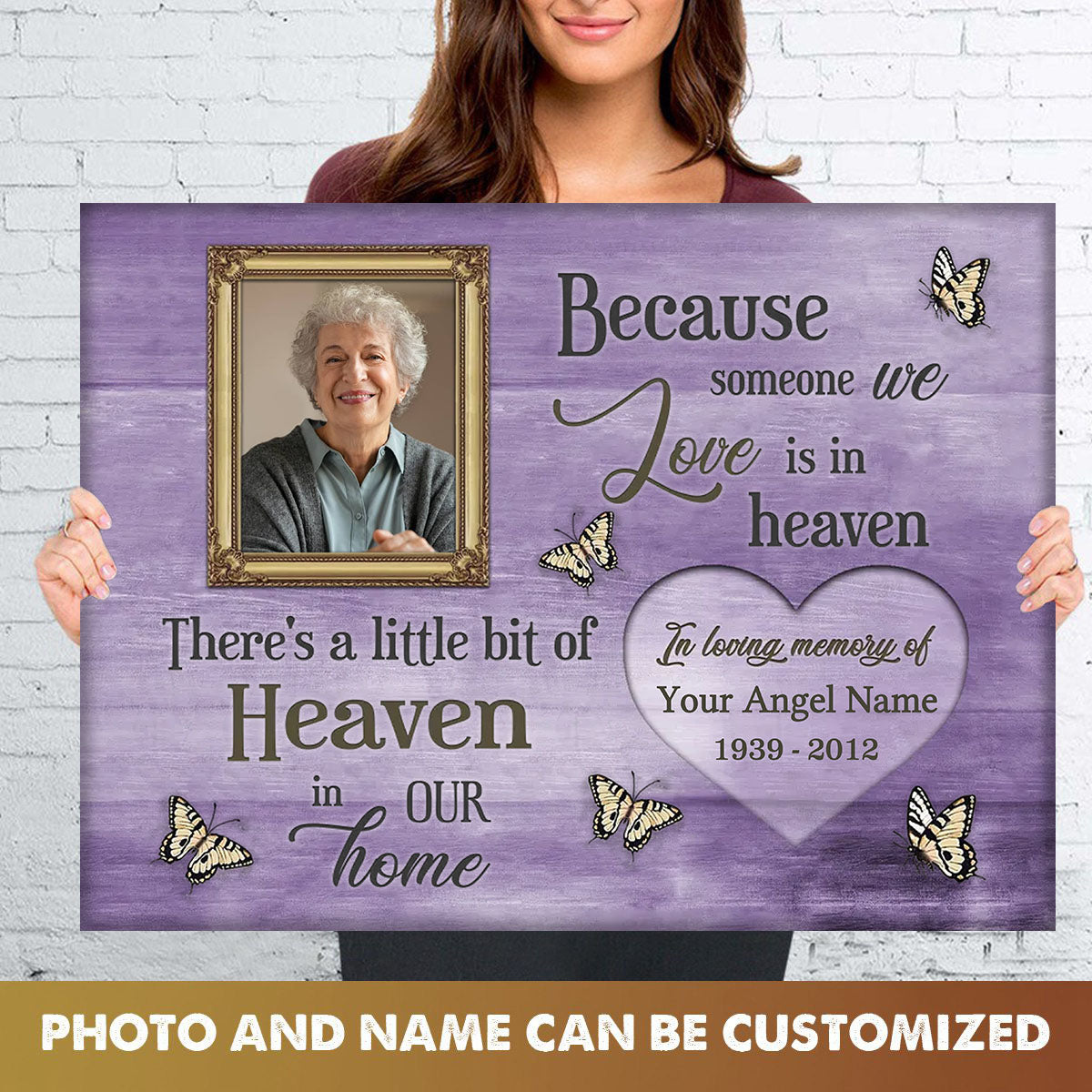 Personalized Unique Memorial Canvas Remembrance Gifts, Sympathy Gifts