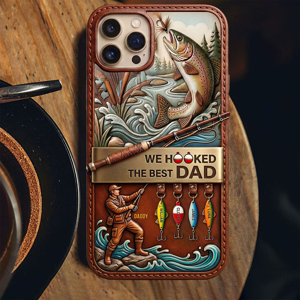Personalized "Reel Cool Fishing Dad" Phone Case – A Cool Gift For Dads Who Love Fishing