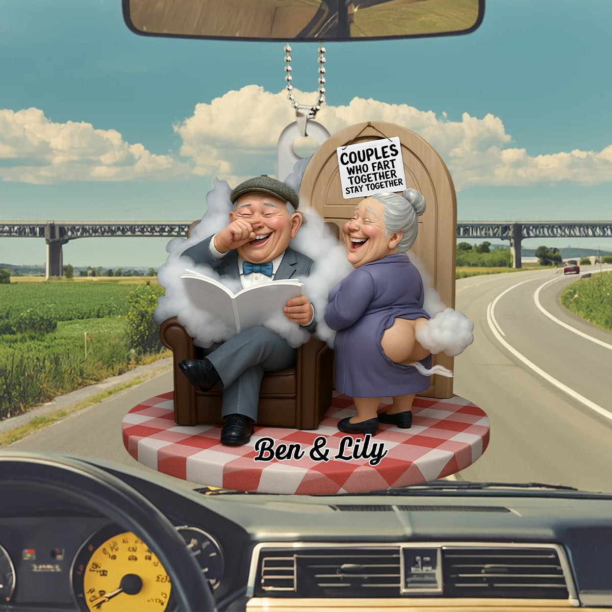 Couples Who Fart Together, Custom Shaped Acrylic Ornament, Gift For Couples and Spouses