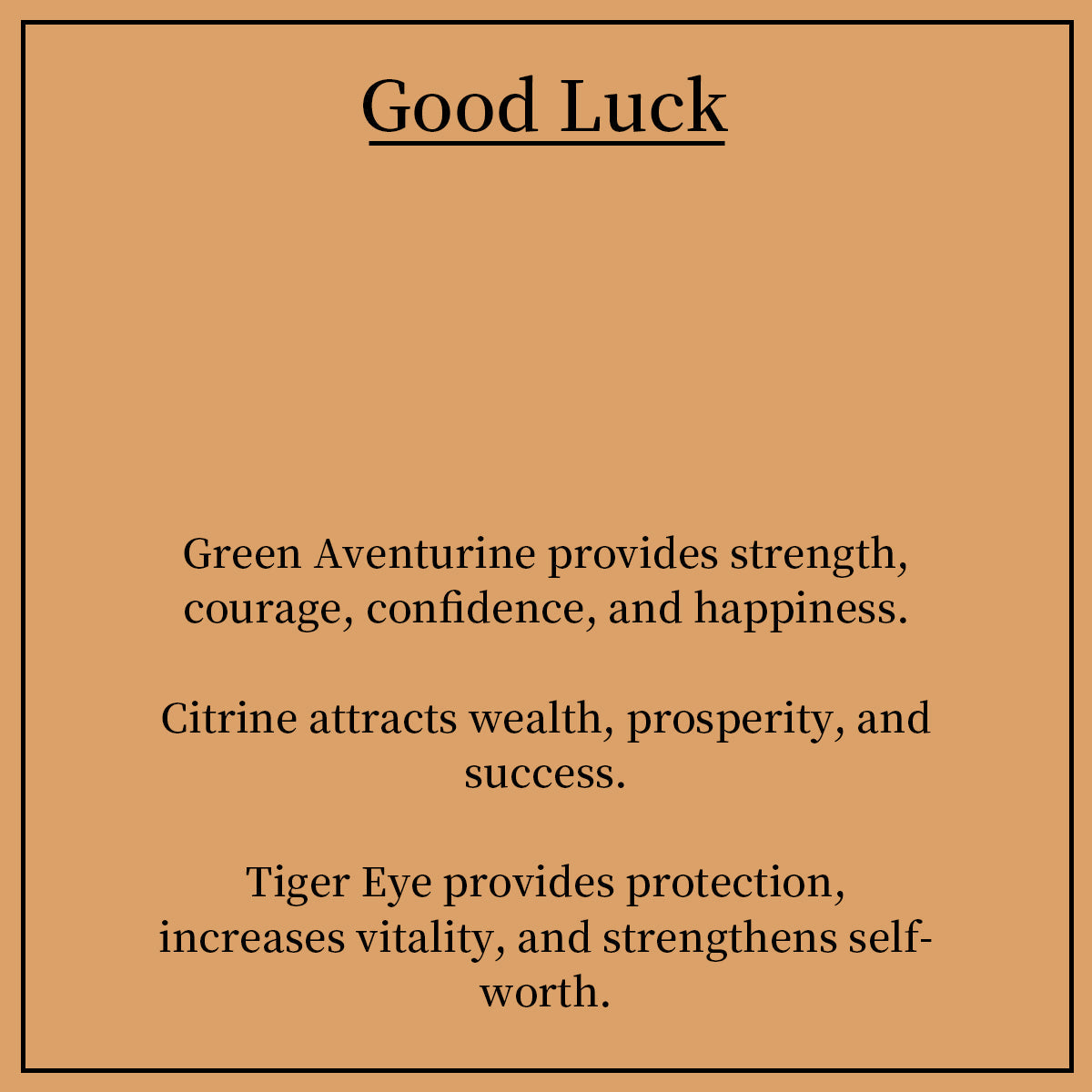 Personalized GOOD LUCK crystal chip bottle.  Lucky charm.  Crystals for new beginnings, exams, interview