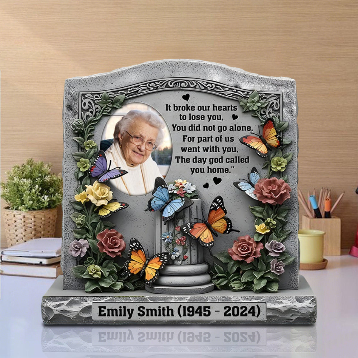 The Day God Called You Home - Personalized Memorial Custom Photo Acrylic Plaque