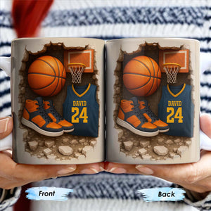 Sneakers And Jersey, Personalized Custom Coffee Mug, Gift For Basketball Players