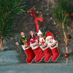 Custom Photo Personalized Acrylic Christmas Stocking Ornament