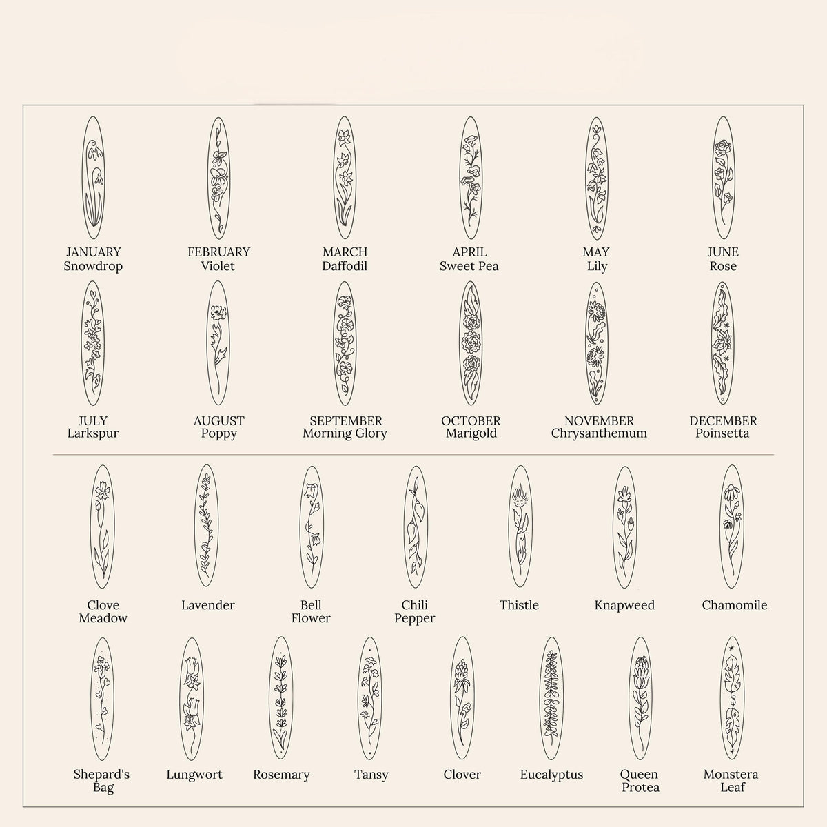 Personalized Floral Ring with Birthstones Flower Design Ring for Women