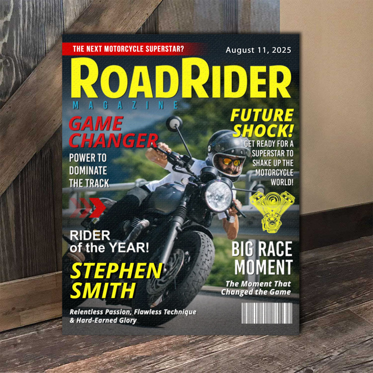Custom Motorcycle Magazine Cover, Motorcycle Gifts, Motorcycle Magazines, Gift for Motorcycle Loved, Gift For Motorcycle Riders
