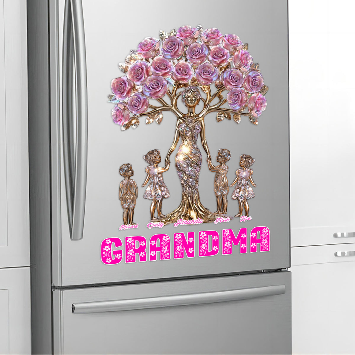 The Love Between Mother/Grandma And Her Kids - Personalized Decal