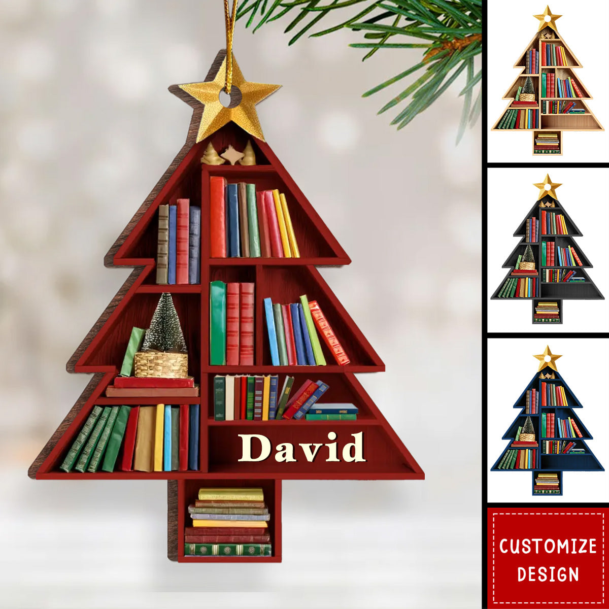 Books Are The Mirrors Of The Soul - Personalized Ornament  - Christmas Gift For Book Lovers