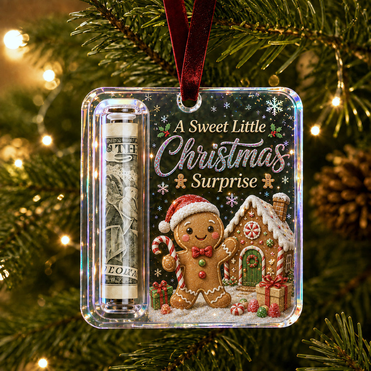 Christmas Cash Gift Holder Ornament