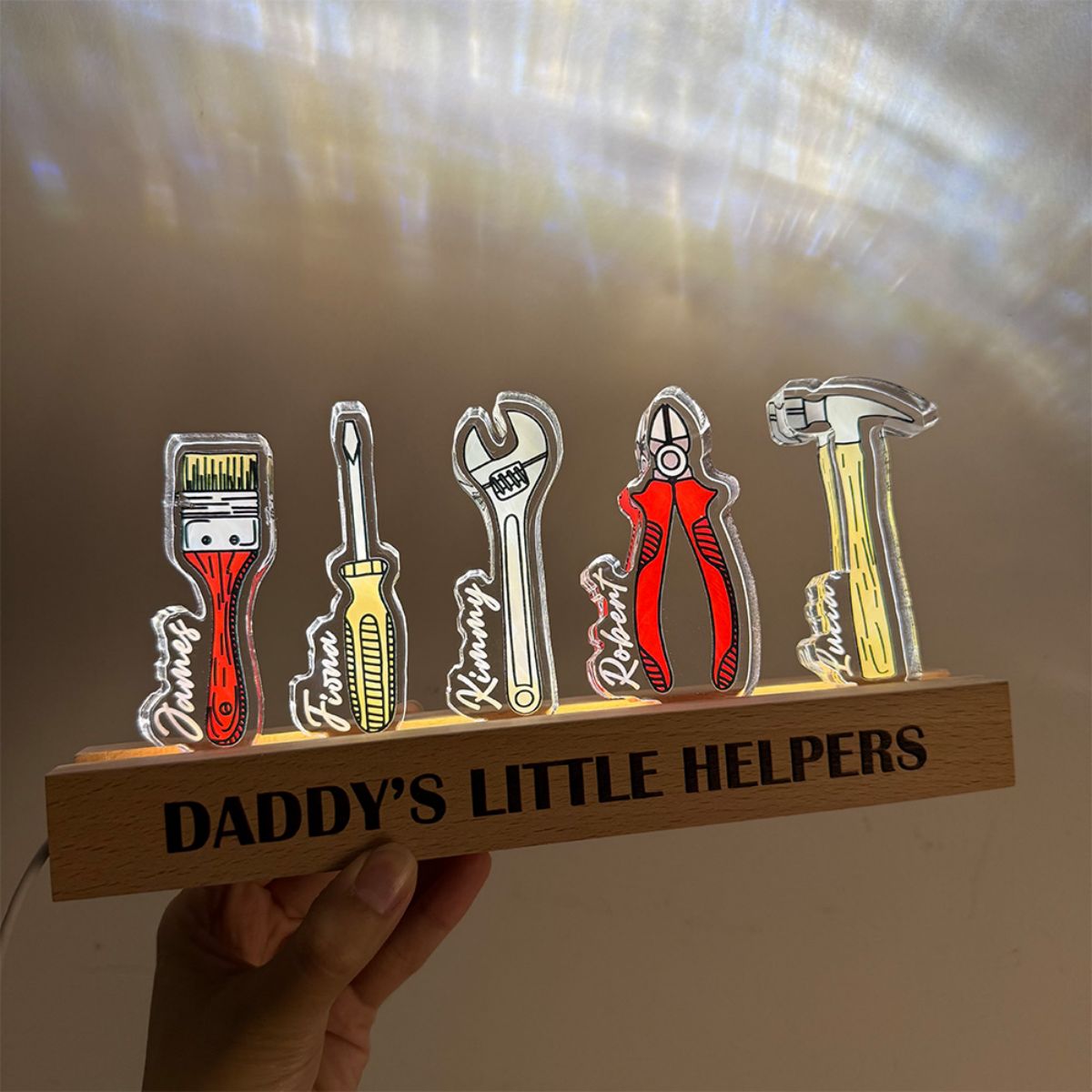 Personalized Daddy’s Little Helpers Lamp&Decor