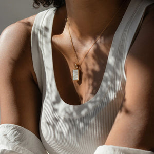 Personalized Photo Pearl Locket Necklace