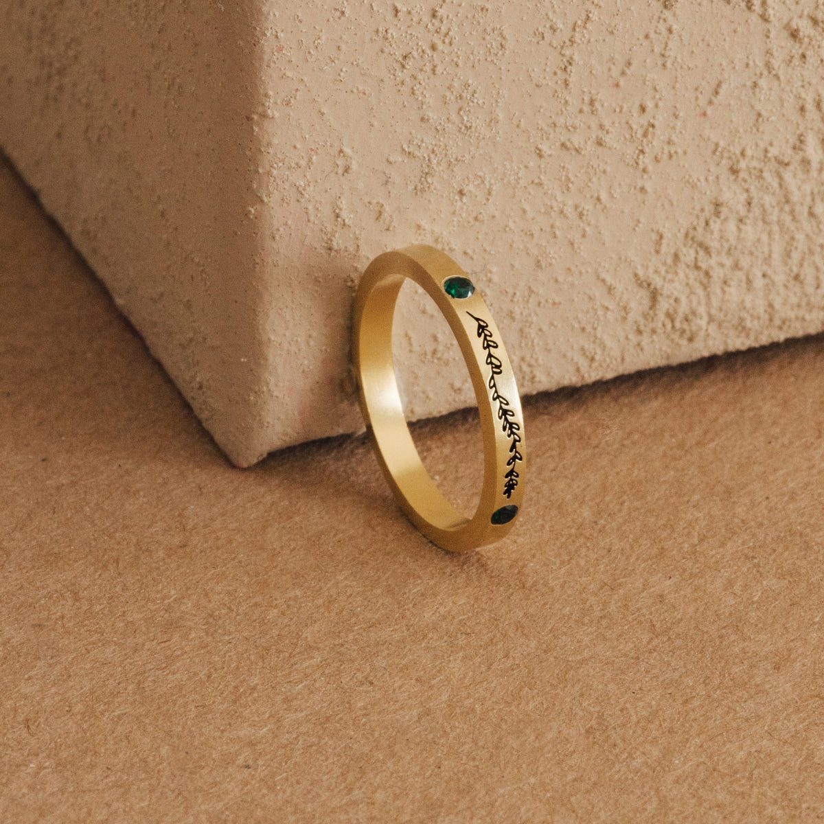 Personalized Floral Ring with Birthstones Flower Design Ring for Women