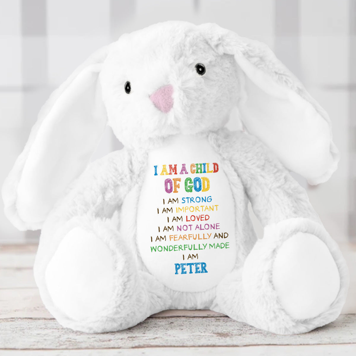 I'm A Good Child - Personalized Easter Bunny Plush Gift For Kids