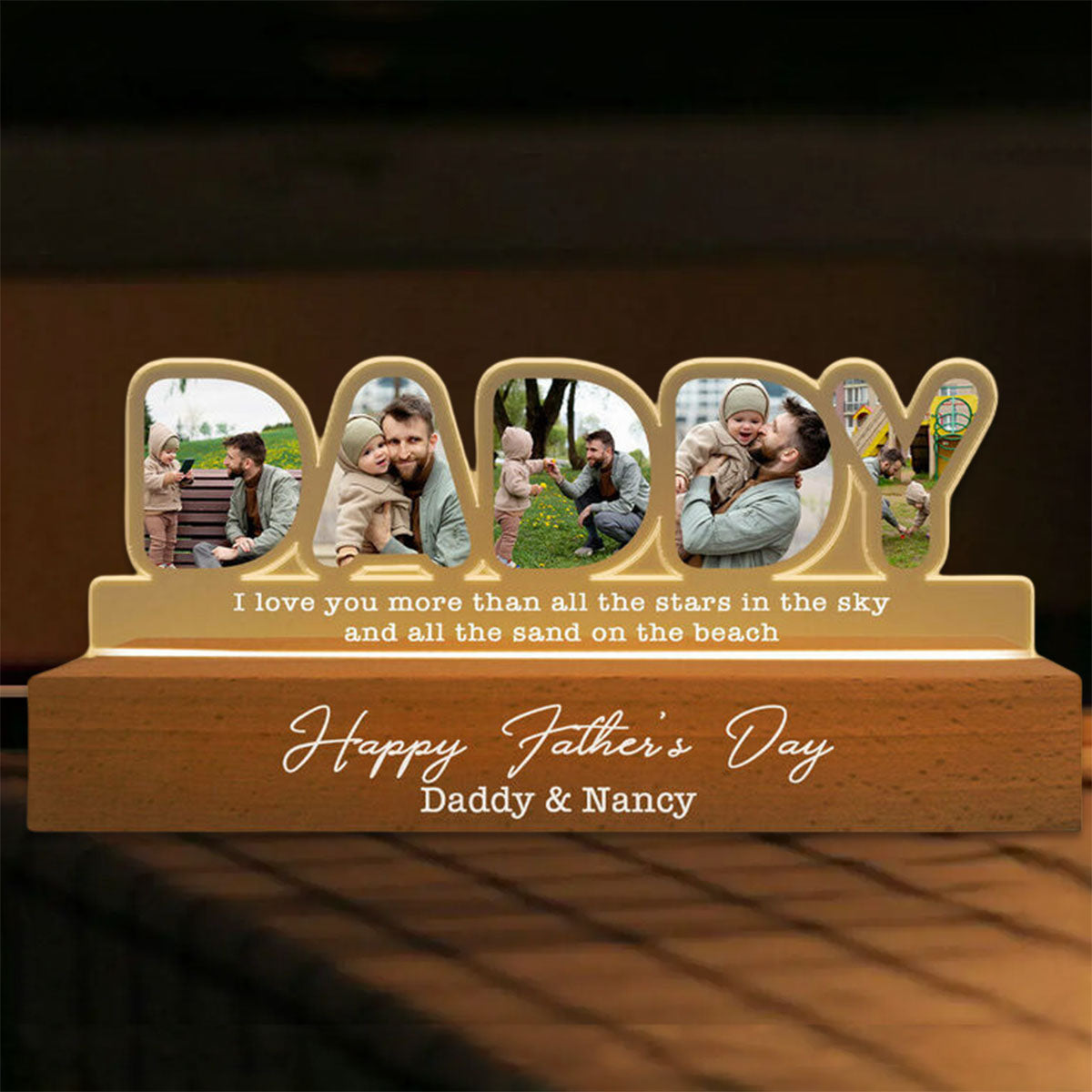 Personalized Led Letter Light Custom Photo Fun Father's Day Gift