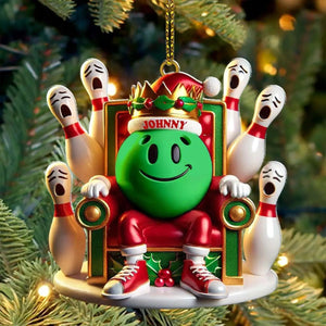 Personalized Bowling Acrylic Ornament Christmas Gift