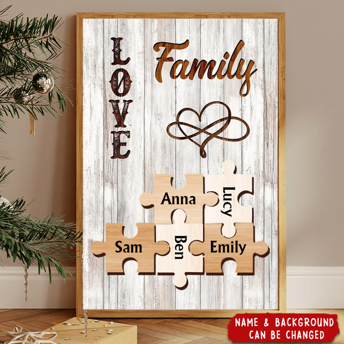 Personalized Family Puzzle Poster