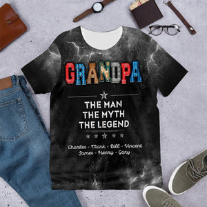 Personalized The Man The Myth The Legend All-over Print T Shirt Gift For Grandpa