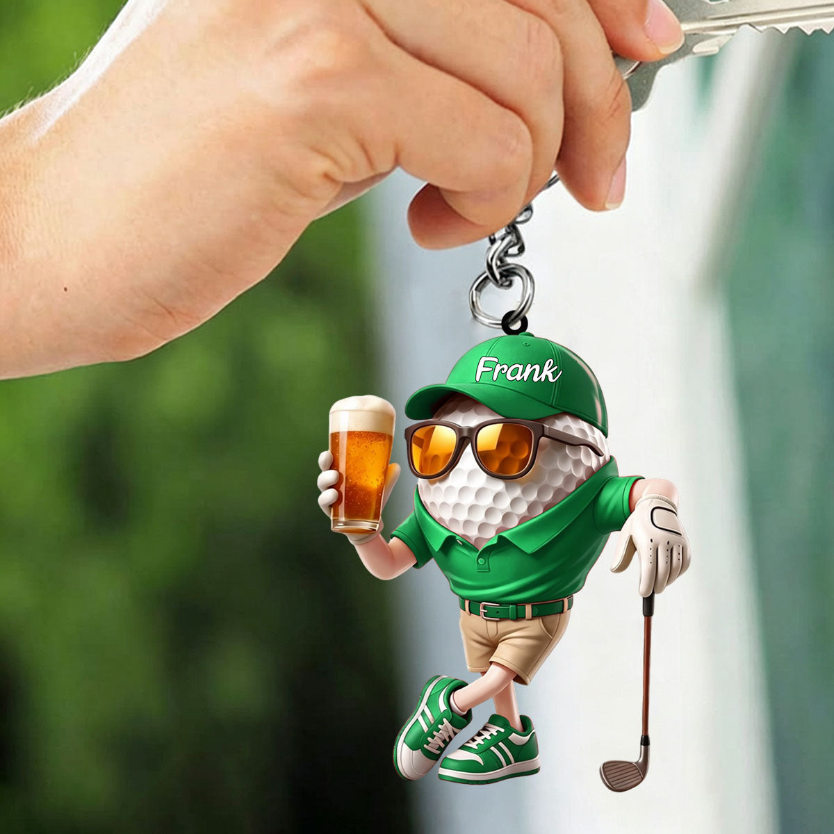 Beer Golf Personalized Keychain For Golf Lovers