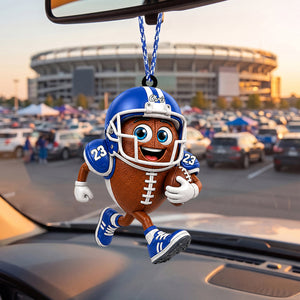 American Football Fan Gift – Personalized Cute Mascot Acrylic Hanging Ornament