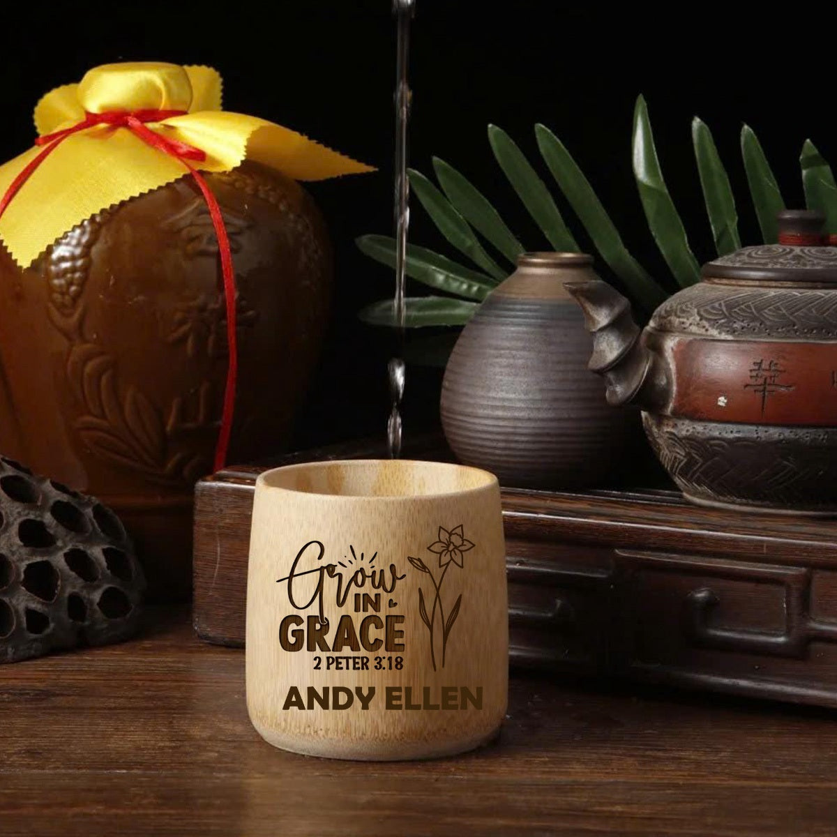 Grow In Grace - Personalized Bamboo Cup