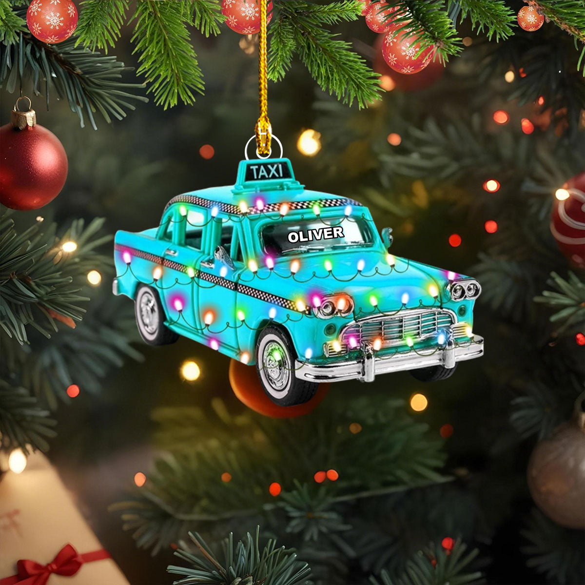 Personalized Taxi Christmas Acrylic Ornament Gift For Taxi Drivers