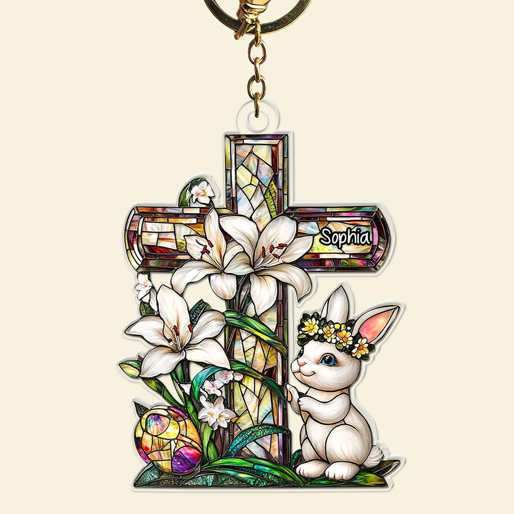 Personalized Gifts For Easter's Day Keychain Rabbit Eggs