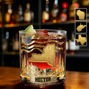 Personalized "The State Pride" Whiskey Glass – Luxury Patriotic Gift