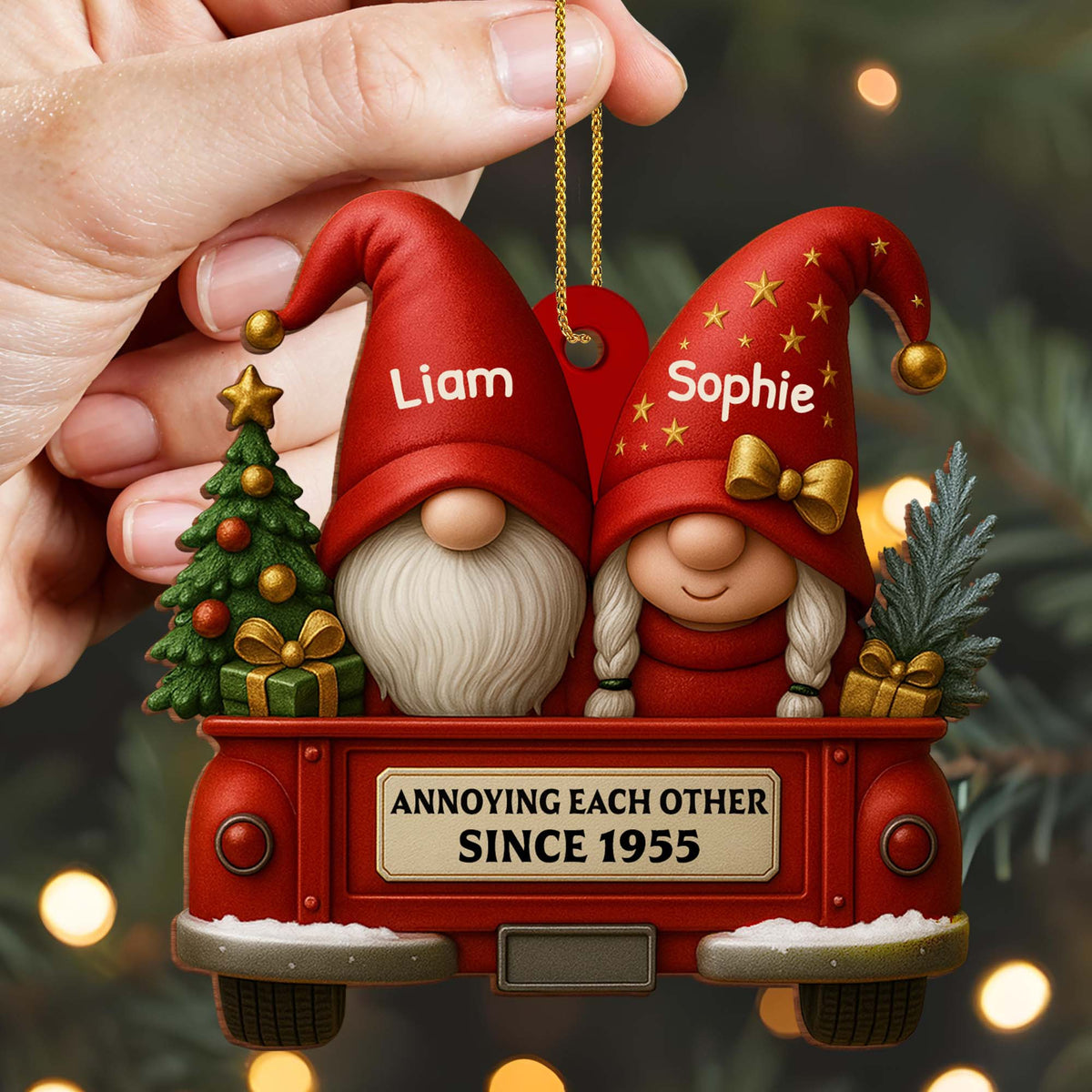 Annoying Each Other Since, Couples And Vintage Truck Personalized Ornament