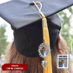 Personalized Graduation Cap Decoration Memorial Photo Tassel Wings Charm