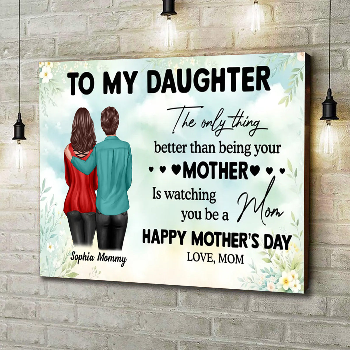 Happy Mother's Day! Personalized Poster, Mother's Day 2025 Gift for Daughter