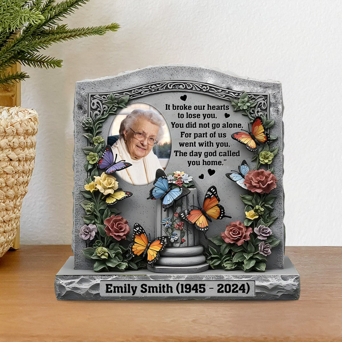 The Day God Called You Home - Personalized Memorial Custom Photo Acrylic Plaque