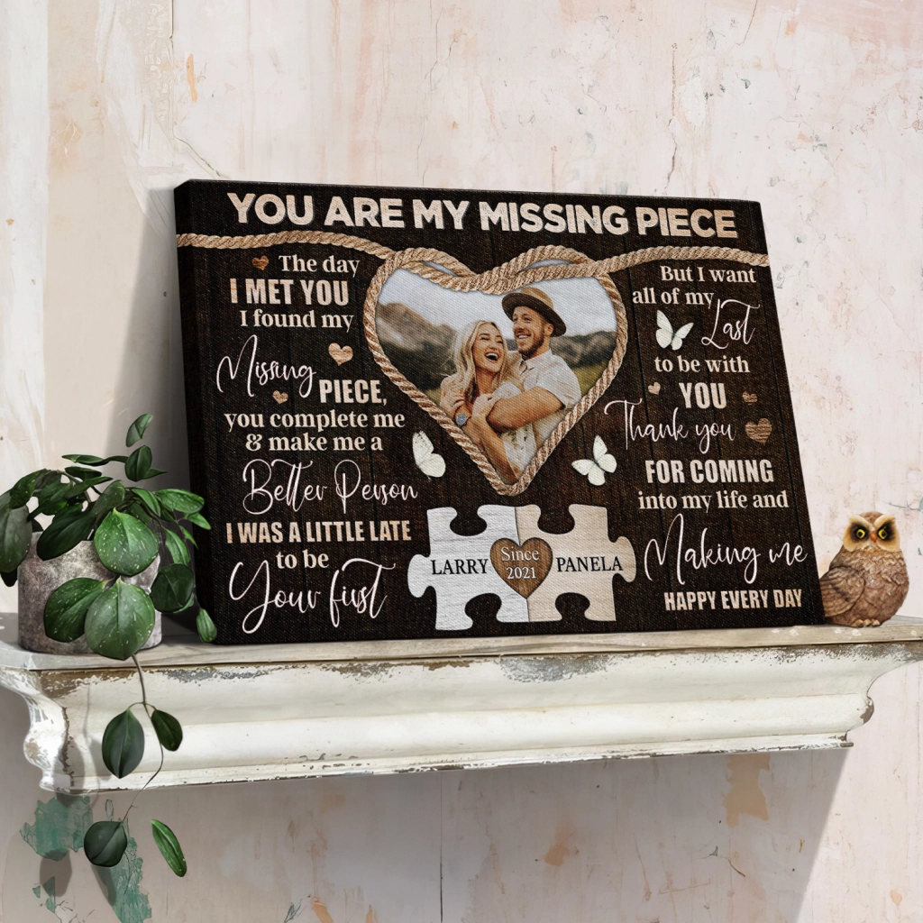 Personalized Canvas Prints Custom Photo, Sentimental Gift For Couples