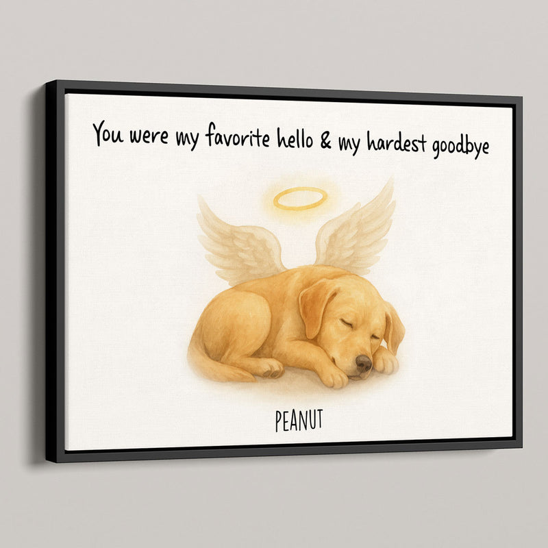Custom Memorial Pet Angel Wings Drawing, Photo Personalized Poster, Sympathy Gift for Dog Cat Lovers