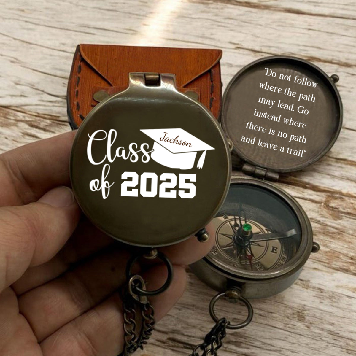 Behind You All Your Memories, Before You All Your Dreams Personalized Compass, Graduation Gift