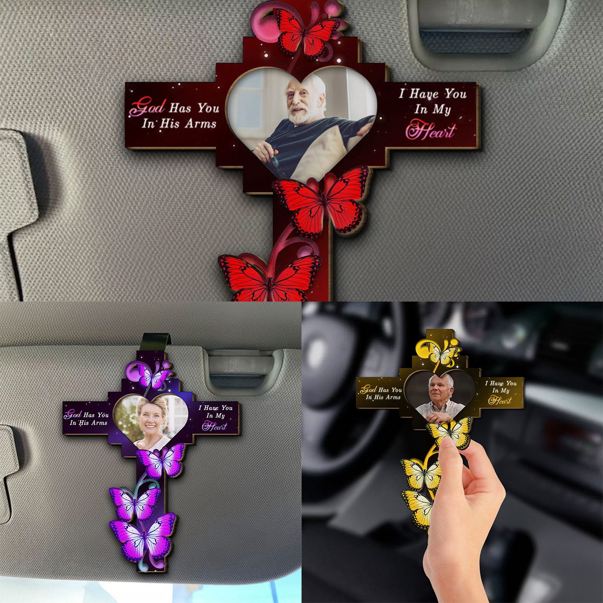 In My Heart Forever - Personalized Car Visor Clip