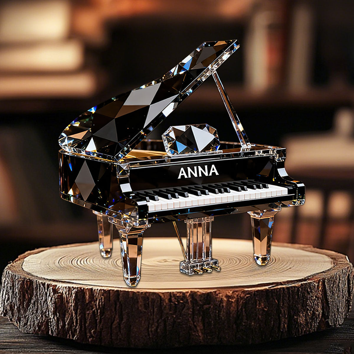 Customized Piano Crystal Effect Acrylic Plaque, Pianist Gift,Personalized Piano Music Theme Decor