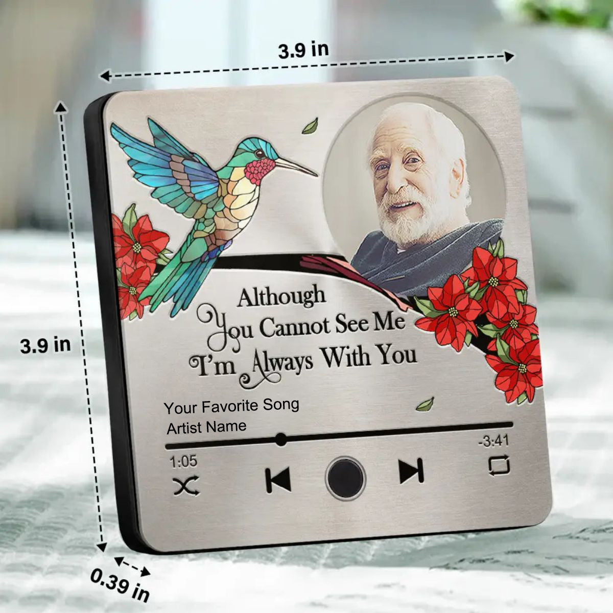 Custom Photo Memorial Your Song May Be Over - Personalized Music Fridge Magnet