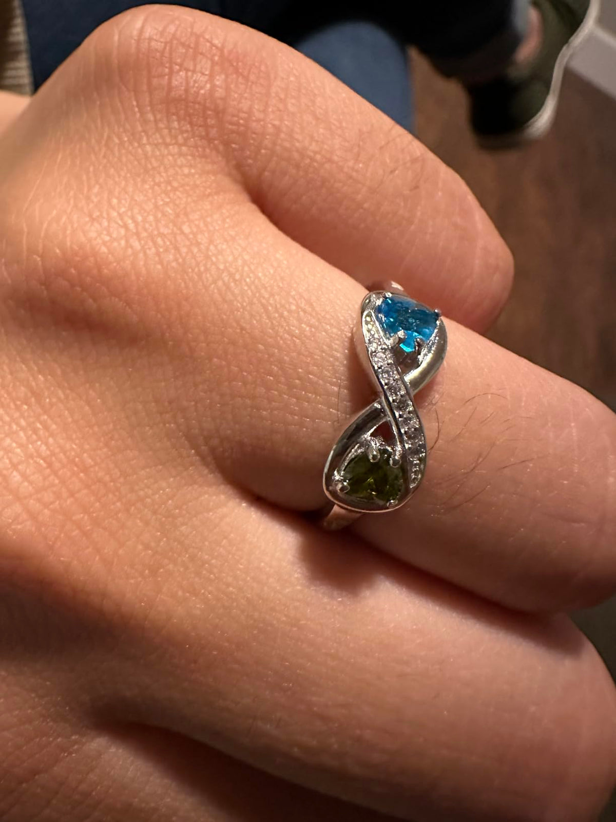 Personalized Name Birthstone Infinity Promise Ring