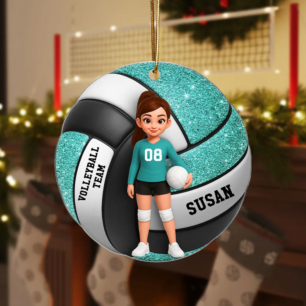 Volleyball Girl - Personalized Acrylic Ornament