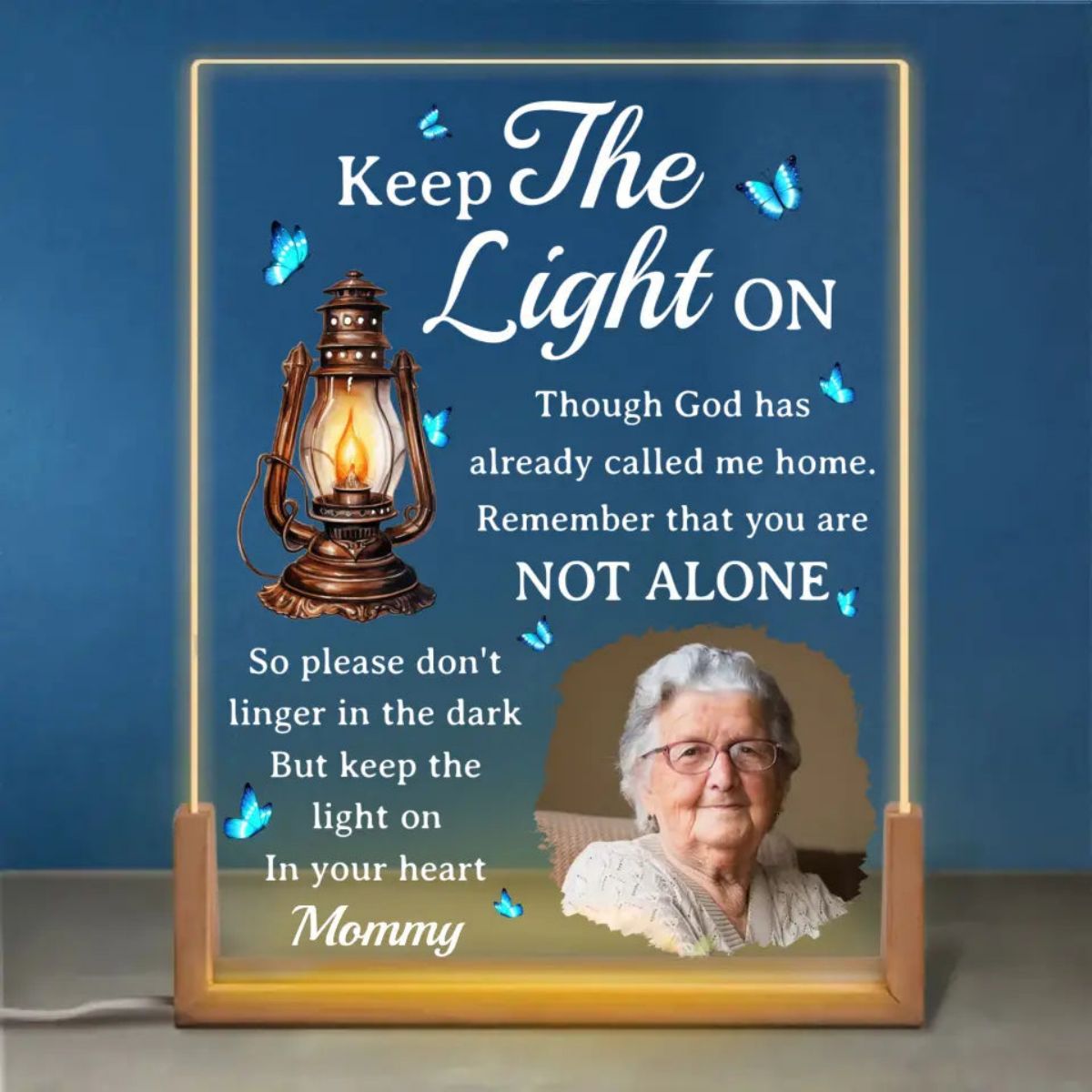 You Are Not Alone - Memorial Personalized LED Night Light