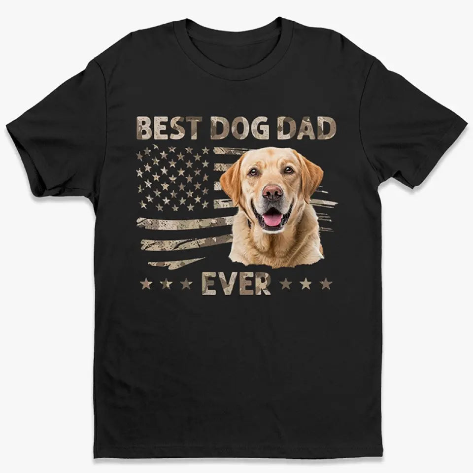 Custom Photo Ultimate Dog Dad - Pet Personalized Custom Unisex T-shirt - Father's Day Gift