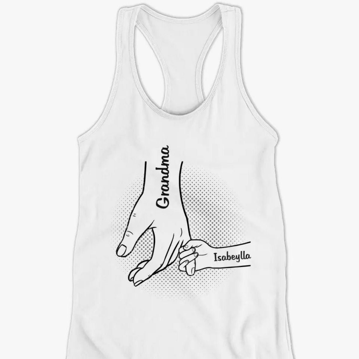Hand in Hand I Will Always Protect You Family Personalized Tank Top