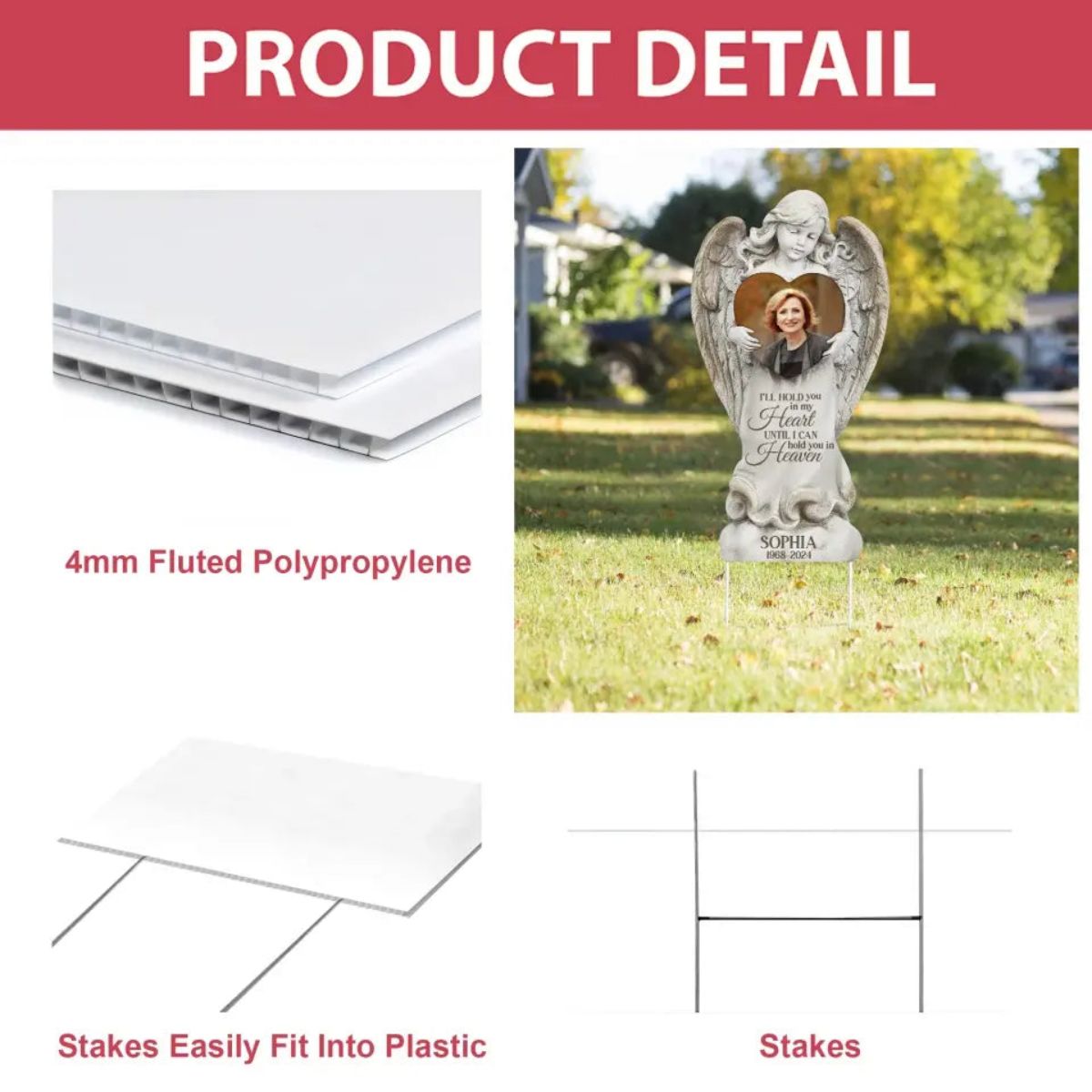 Forever With The Angels Personalized Yard Sign