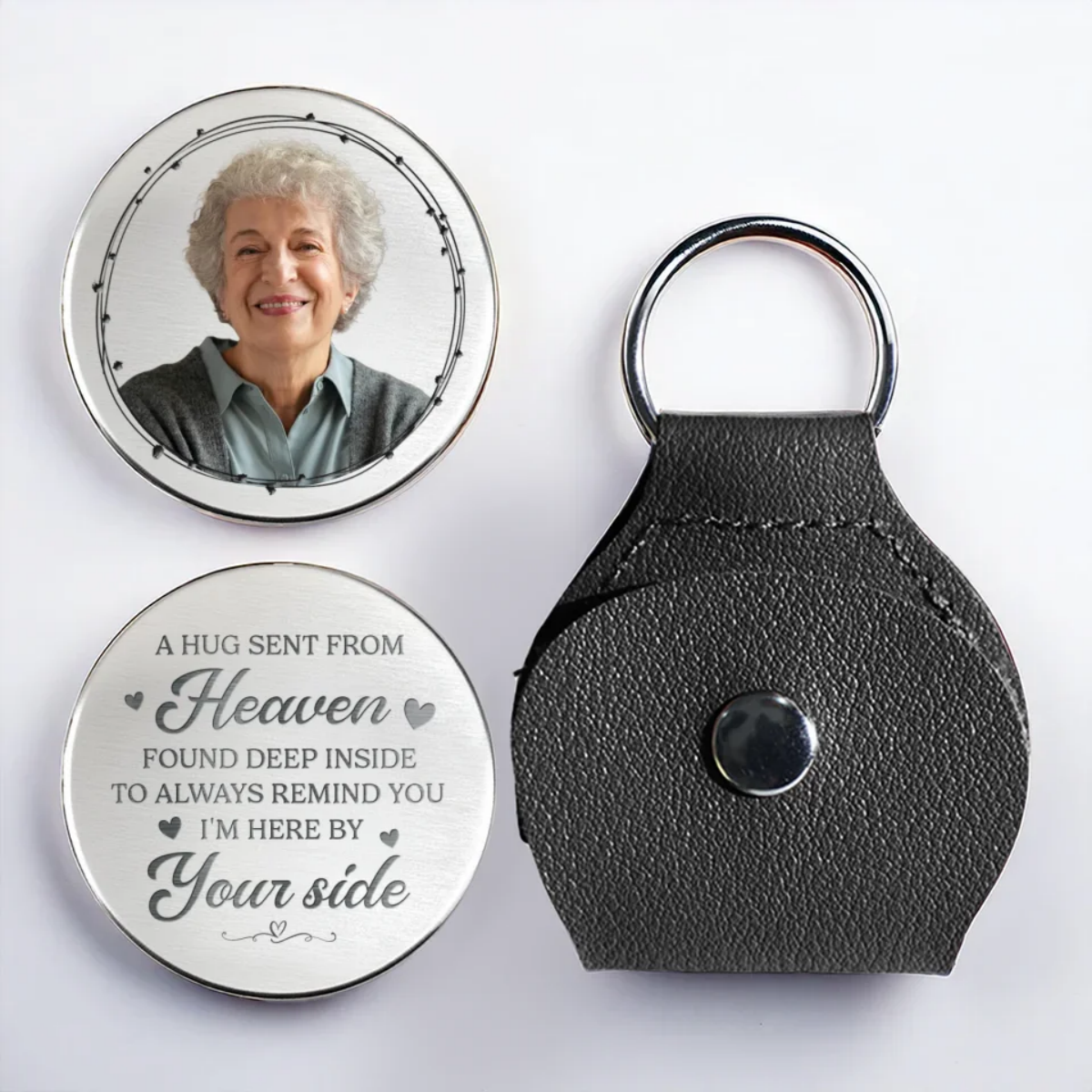 A Beautiful Soul, Forever Cherished - Memorial Personalized Custom Keychain Pocket Hug